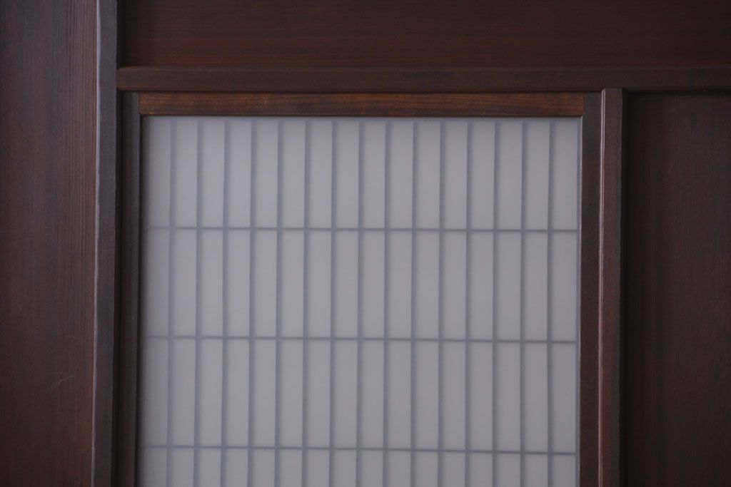 古民具・骨董　高級品!上質な組子すりガラス戸2枚セット