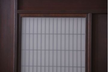 古民具・骨董　高級品!上質な組子すりガラス戸2枚セット
