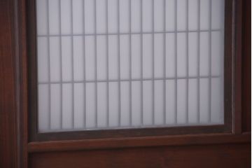 古民具・骨董　高級品!上質な組子すりガラス戸2枚セット