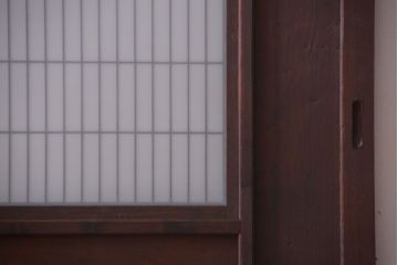 古民具・骨董　高級品!上質な組子すりガラス戸2枚セット