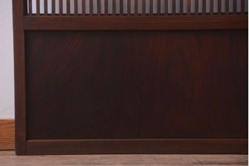 古民具・骨董　腰板欅材!アンティーク格子戸2枚セット