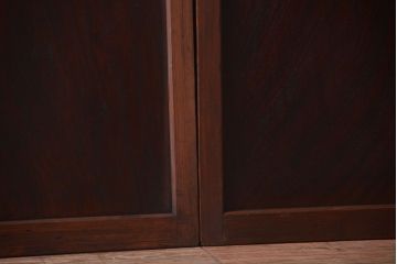 古民具・骨董　腰板欅材!アンティーク格子戸2枚セット