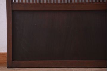 古民具・骨董　腰板欅材!アンティーク格子戸2枚セット