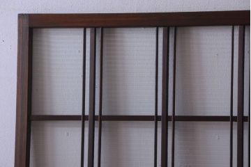 和製アンティーク　モールガラス入り!レトロな引き戸2枚セット(2)