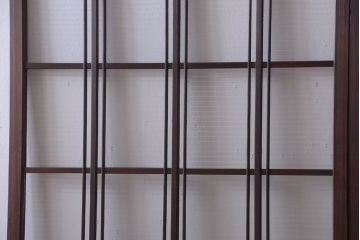 和製アンティーク　モールガラス入り!レトロな引き戸2枚セット(2)