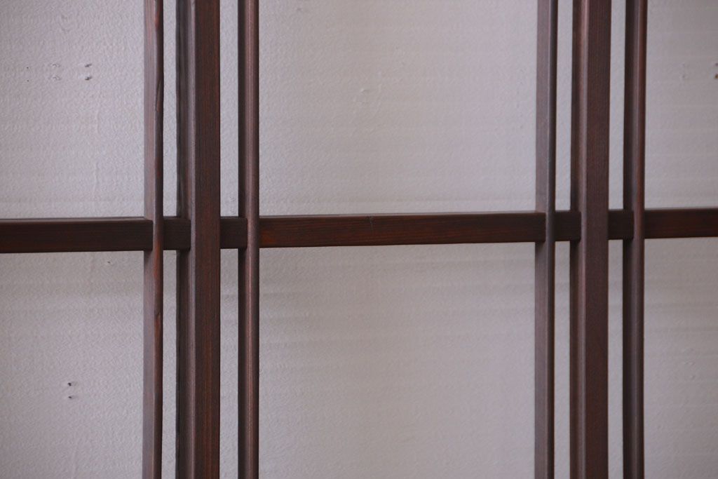 和製アンティーク　モールガラス入り!レトロな引き戸2枚セット(2)