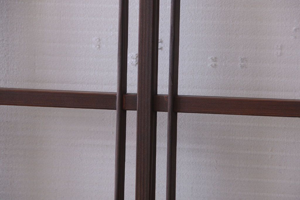 和製アンティーク　モールガラス入り!レトロな引き戸2枚セット(2)