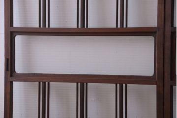 和製アンティーク　モールガラス入り!レトロな引き戸2枚セット(2)