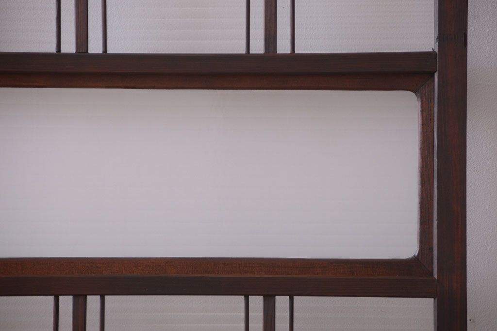 和製アンティーク　モールガラス入り!レトロな引き戸2枚セット(2)