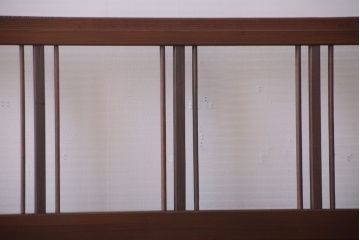 和製アンティーク　モールガラス入り!レトロな引き戸2枚セット(2)