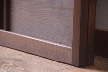 和製アンティーク　モールガラス入り!レトロな引き戸2枚セット(2)