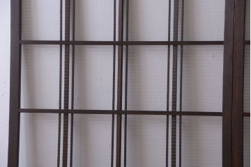 和製アンティーク　モールガラス入り!レトロな引き戸2枚セット(2)