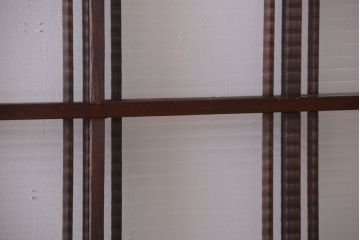 和製アンティーク　モールガラス入り!レトロな引き戸2枚セット(2)