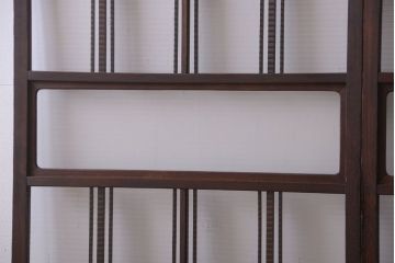 和製アンティーク　モールガラス入り!レトロな引き戸2枚セット(2)