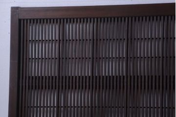 古民具・骨董　腰板屋久杉材!アンティーク格子戸4枚セット
