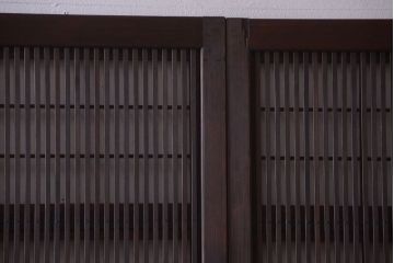 古民具・骨董　腰板屋久杉材!アンティーク格子戸4枚セット