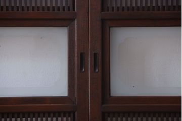 古民具・骨董　腰板屋久杉材!アンティーク格子戸4枚セット