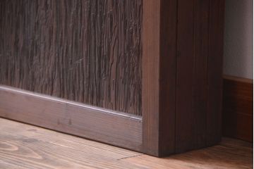 古民具・骨董　腰板屋久杉材!アンティーク格子戸4枚セット