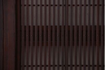古民具・骨董　デザインガラス帯!古い木のアンティーク格子戸