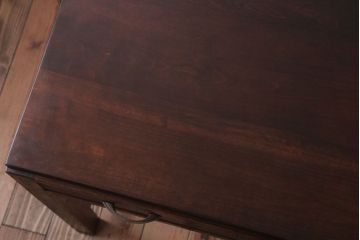 レトロ家具　昭和レトロ　古い木のシンプルなアンティーク片袖机(デスク)