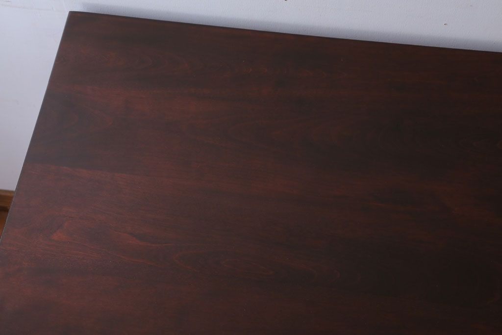 レトロ家具　昭和レトロ　古い木のシンプルなアンティーク片袖机(デスク)