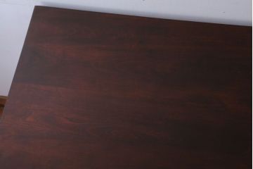 レトロ家具　昭和レトロ　古い木のシンプルなアンティーク片袖机(デスク)