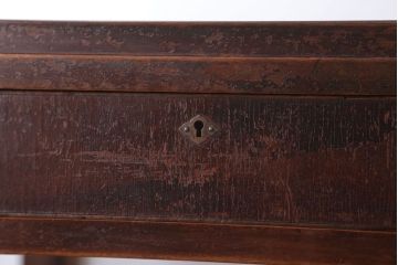 レトロ家具　昭和レトロ　古い木のシンプルなアンティーク片袖机(デスク)