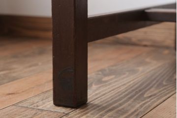 レトロ家具　昭和レトロ　古い木のシンプルなアンティーク片袖机(デスク)