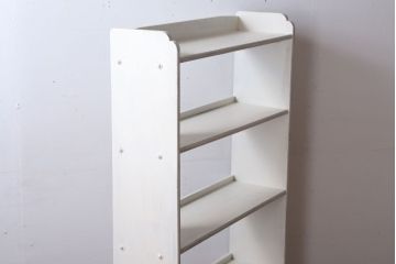 アンティーク家具　アンティークペイント　シンプルな薄型本棚(飾り棚)