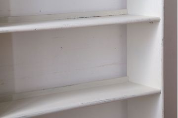 アンティーク家具　アンティークペイント　シンプルな薄型本棚(飾り棚)