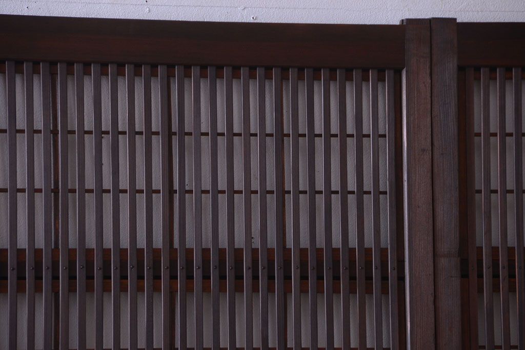 古民具・骨董　古いアンティーク格子戸4枚セット