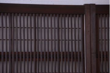 古民具・骨董　古いアンティーク格子戸4枚セット