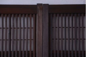 古民具・骨董　古いアンティーク格子戸4枚セット
