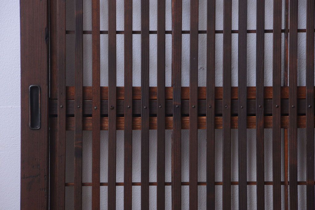 古民具・骨董　古いアンティーク格子戸4枚セット