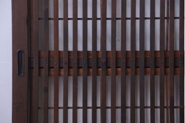 古民具・骨董　古いアンティーク格子戸4枚セット