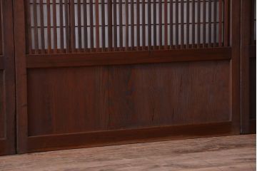 古民具・骨董　古いアンティーク格子戸4枚セット