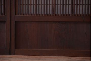 古民具・骨董　古いアンティーク格子戸4枚セット