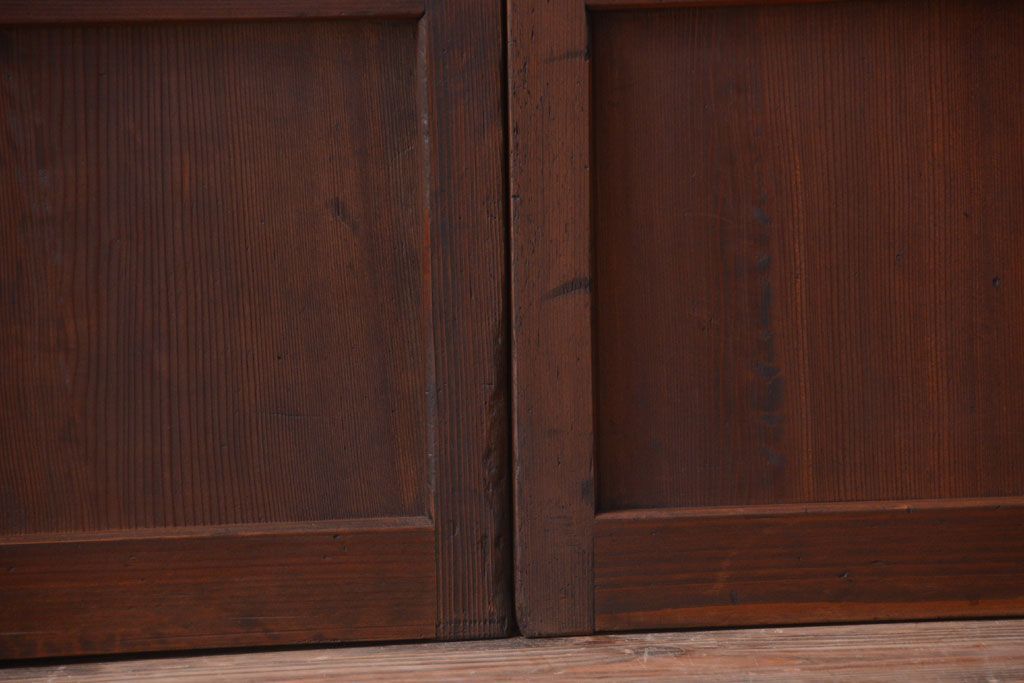 古民具・骨董　古いアンティーク格子戸4枚セット