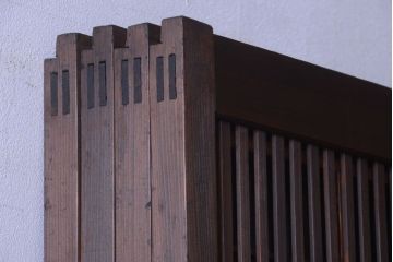 古民具・骨董　古いアンティーク格子戸4枚セット