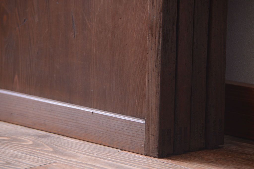 古民具・骨董　古いアンティーク格子戸4枚セット