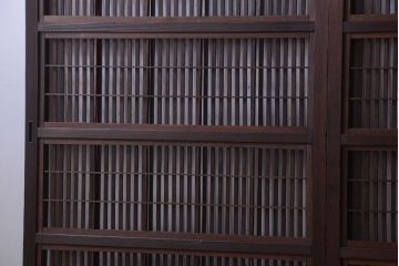 古民具・骨董　古いアンティーク格子戸4枚セット