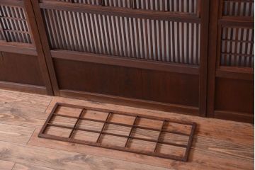 古民具・骨董　古いアンティーク格子戸4枚セット