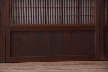 古民具・骨董　古いアンティーク格子戸4枚セット