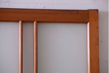 アンティーク　春慶塗が美しい上質なガラス戸2枚セット(2)