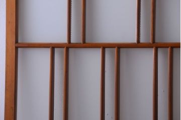 アンティーク　春慶塗が美しい上質なガラス戸2枚セット(2)