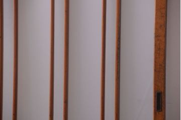 アンティーク　春慶塗が美しい上質なガラス戸2枚セット(2)