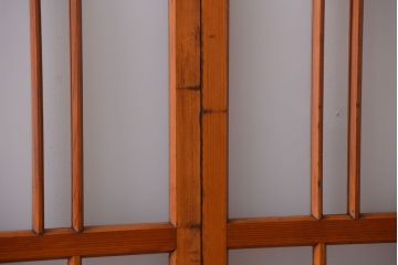 アンティーク　春慶塗が美しい上質なガラス戸2枚セット(2)
