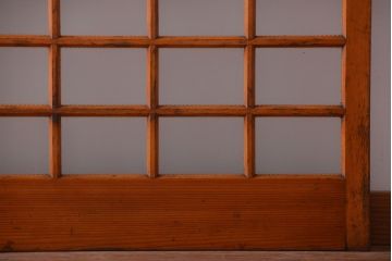 アンティーク　春慶塗が美しい上質なガラス戸2枚セット(2)