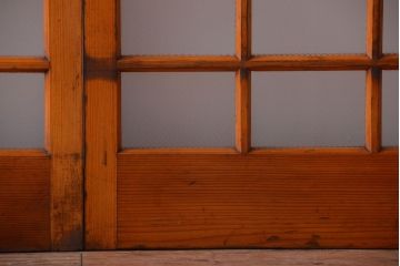 アンティーク　春慶塗が美しい上質なガラス戸2枚セット(2)