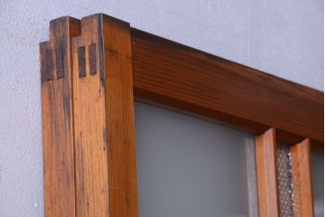 アンティーク　春慶塗が美しい上質なガラス戸2枚セット(2)